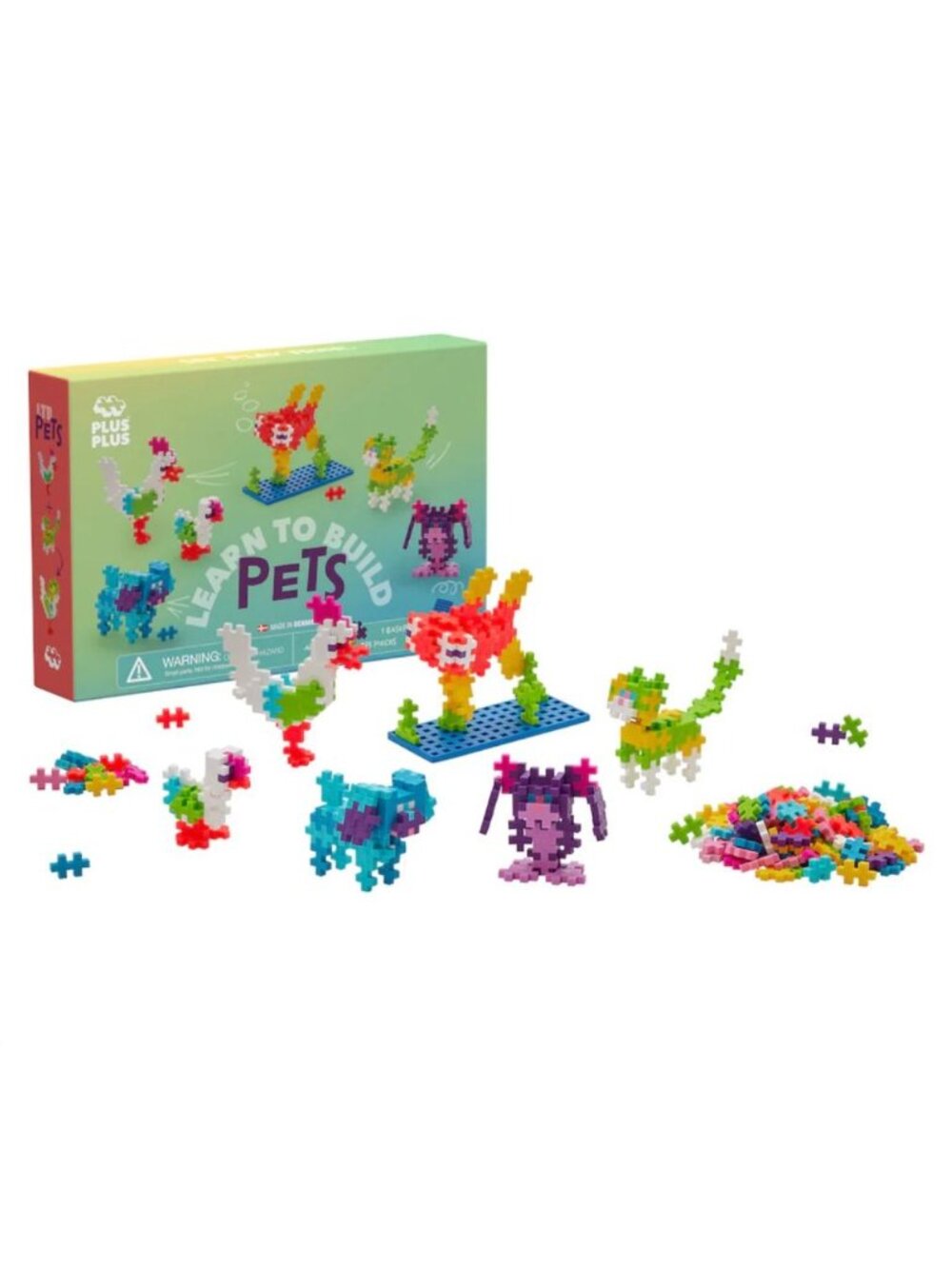 Plus-Plus Learn To Build Pets Set With 275 Pieces & 1 Baseplate For Ages 5+  Mad